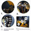 «Yellow Gray Butterfly Haven I», ensemble d'art mural sur toile-93046010