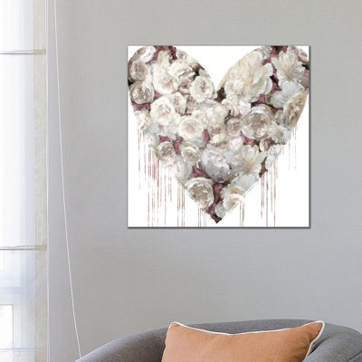 Big Hearted Flowers I by Lindsay Rodgers - Wrapped Canvas Print