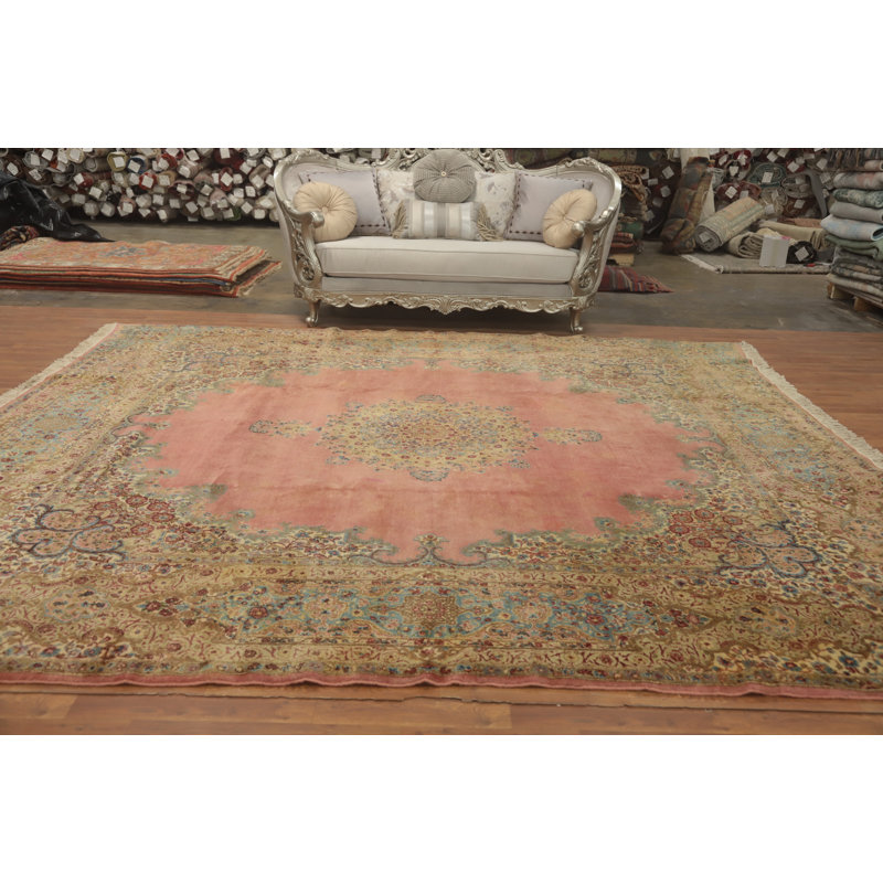 Tapis floral grand teinture végétale 11 x 12