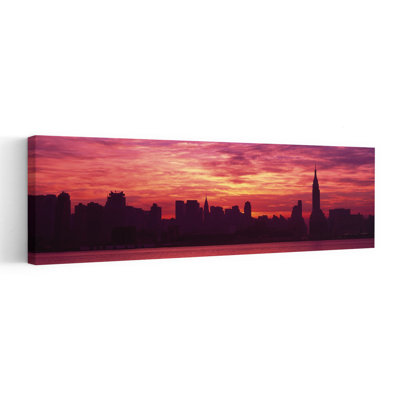 Hudson River, New York, New York, État de New York, États-Unis, art contemporain abstrait, lever de soleil, art mural