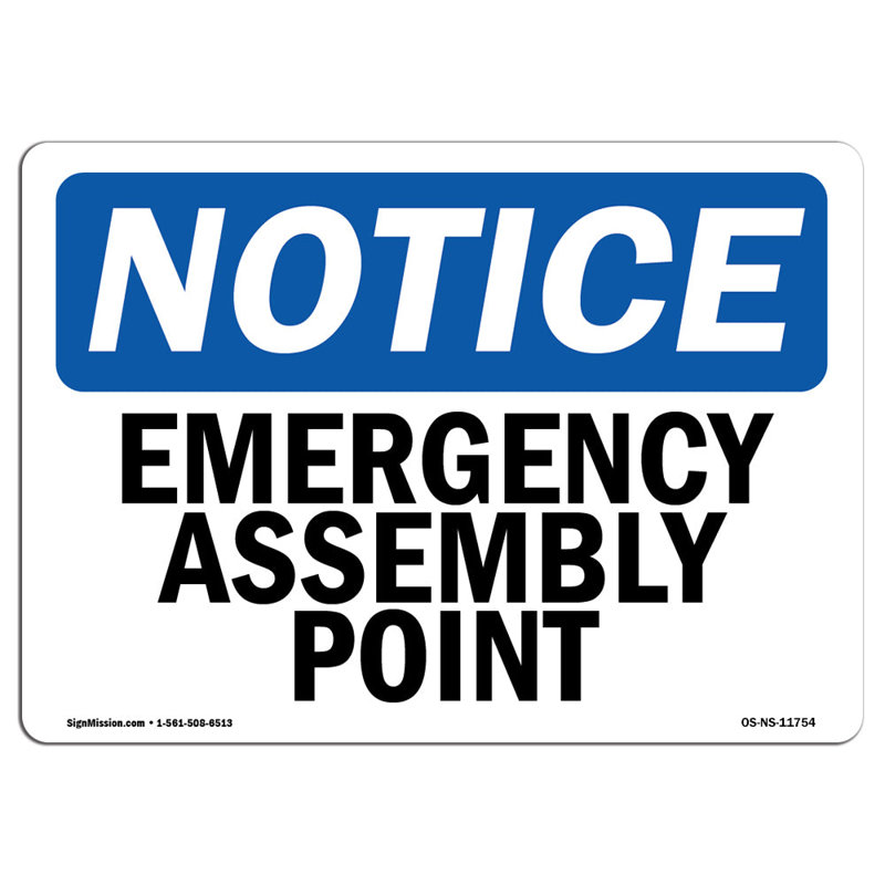 Notice - Emergency Assembly Point Sign