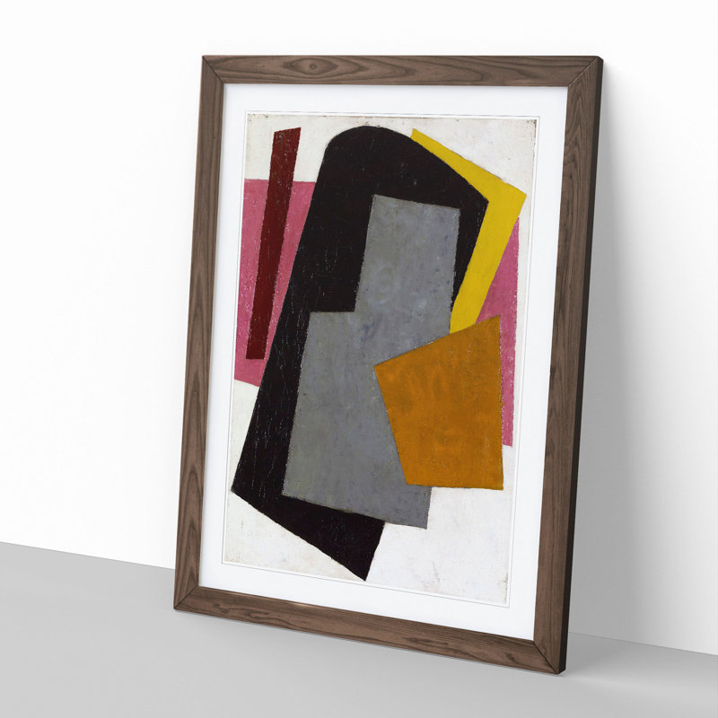 Composition Vol.4 by Lyubov Popova - Picture Frame Graphic Art, 48cm H x 36cm W x 2cm D, Walnut Framed