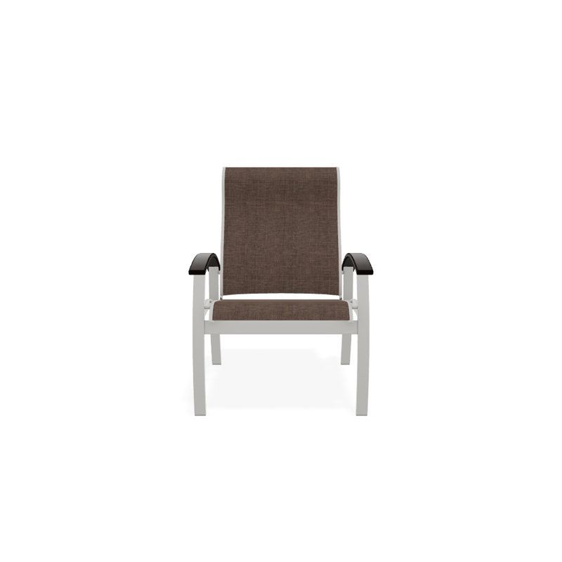 Chaise de patio Askar, Moka Sunbrella®, Noir, Neige texturée