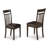 3 Piece Dining Room Table Set Contains a Round Wooden Table with Pedestal and 2 Faux Leather Kitchen Dining Chairs, Cappuccino