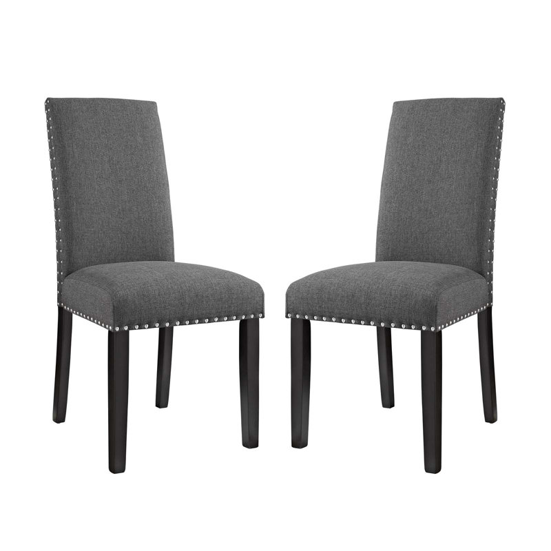 Modway Parcel Dining Side Chair, Gray, Polyester, 2
