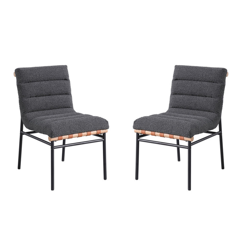 Ensemble de 2 chaises de salle à manger Liana, Dark Grey