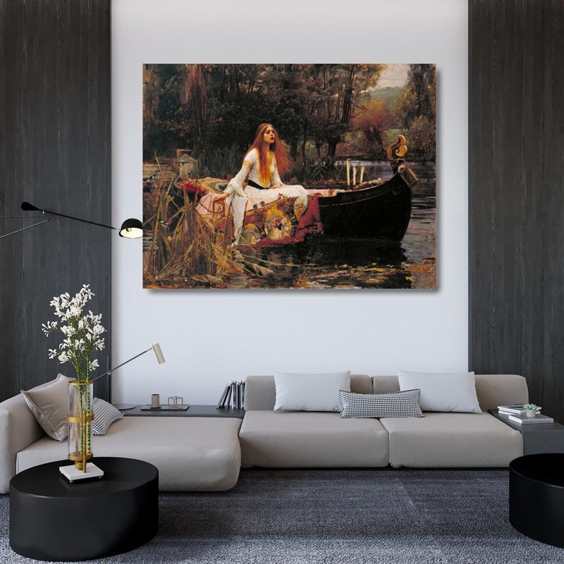 La Dame de Shalott, H 36 po x l 47 po