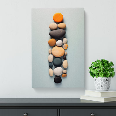 Pebbles Minimalism Art - Wrapped Canvas