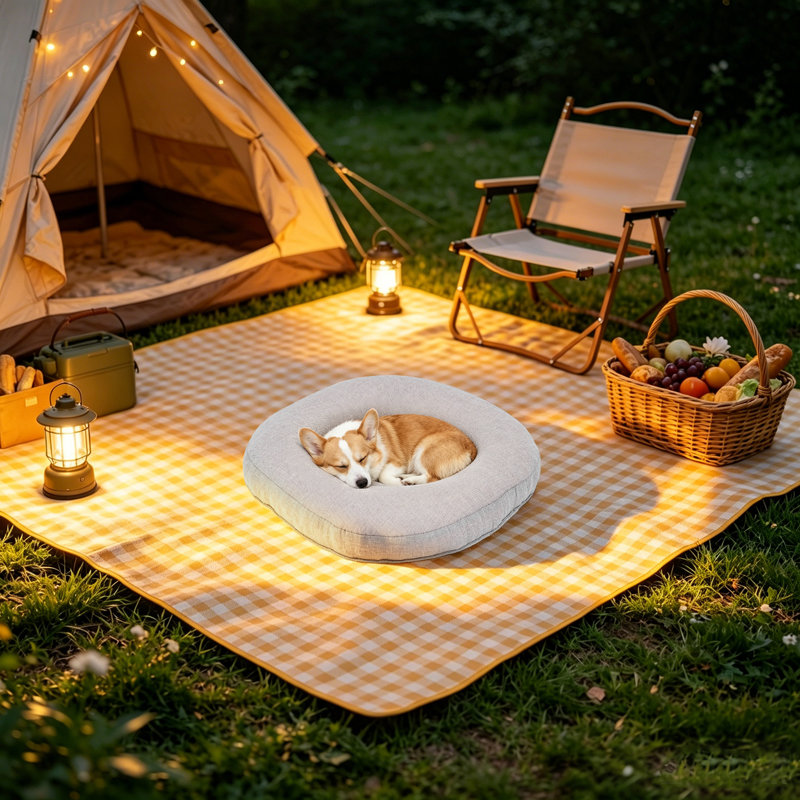 Lit pour animaux de compagnie double face, lit doux et relaxant pour chien