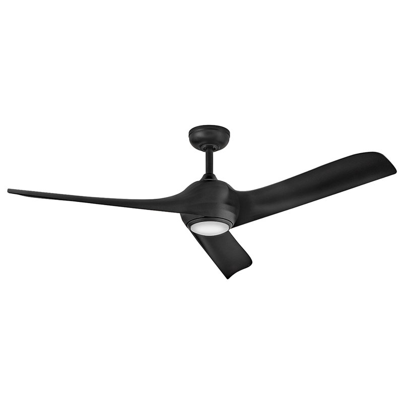 Ventilateur de plafond Hinkley Tiburon, Noir mat, Noir mat