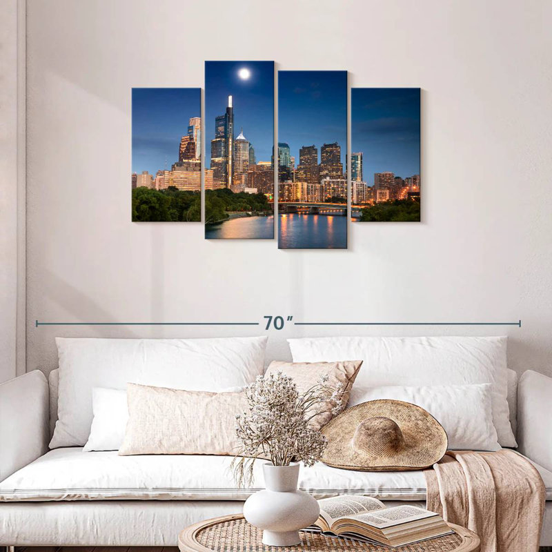 Nicci Moon Over Philadelphia, H 27 po x l 43 po