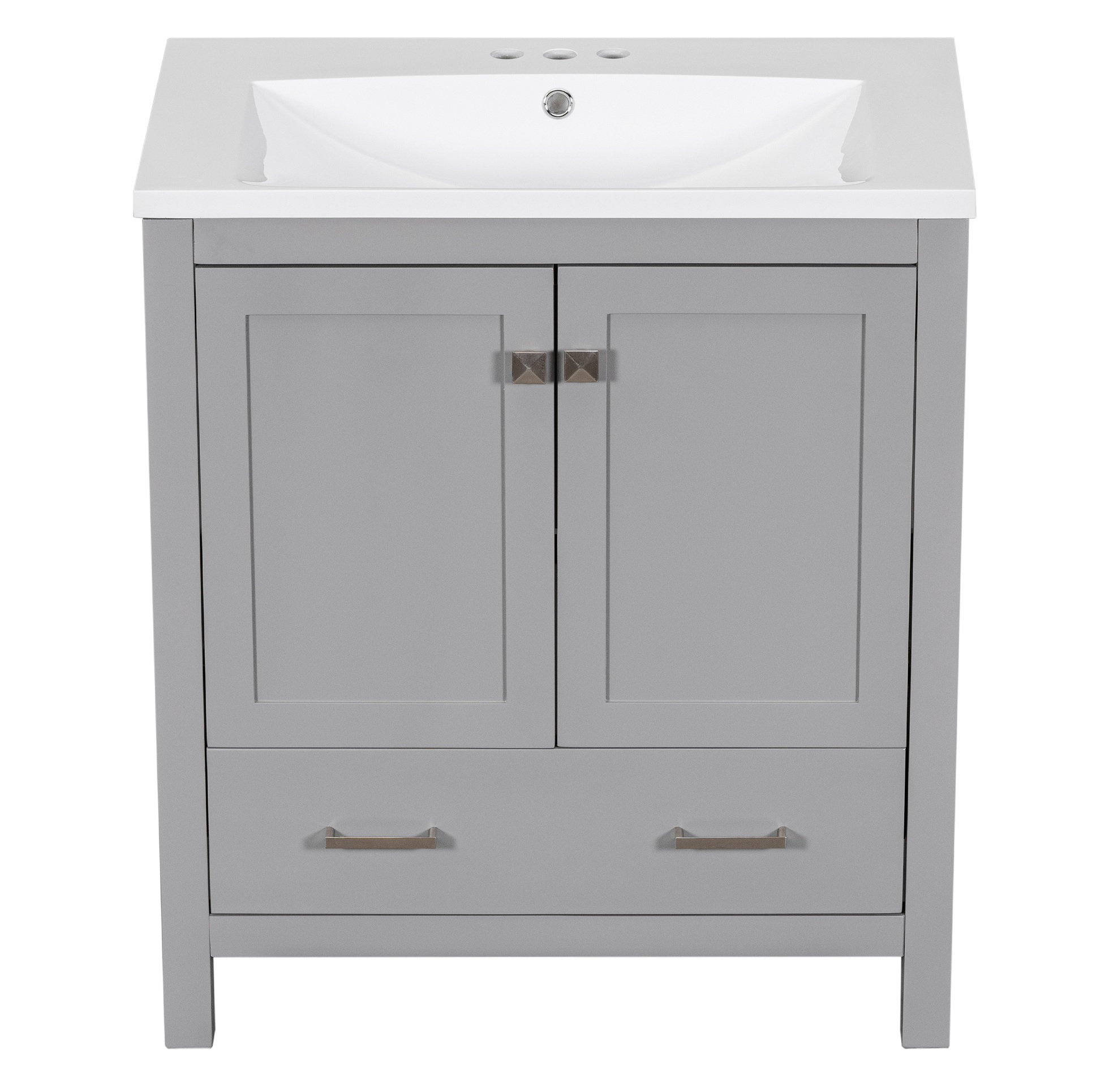 Winston Porter Bathroom Vanity with Single Sink, Combo Cabinet ...