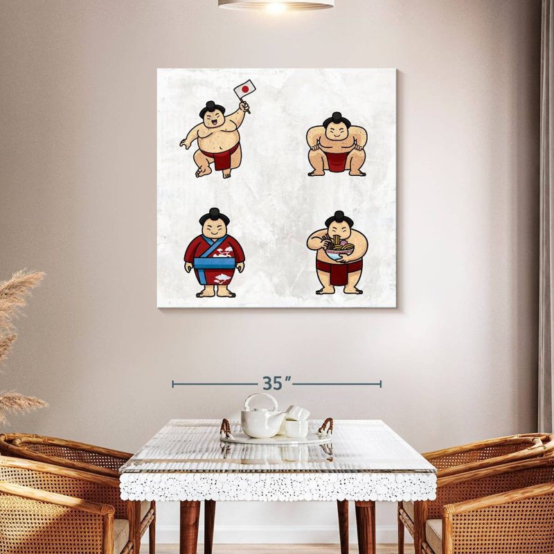 Sireci Sumo Wrestlers, 39" H x 39" W