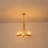 5-Light 24.4" Transitional Wagon Wheel Chandelier with Globes Glass Shades