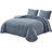 Washed Microfiber Channel Stitch Pom Pom Quilt Set-1309632297-1292546940