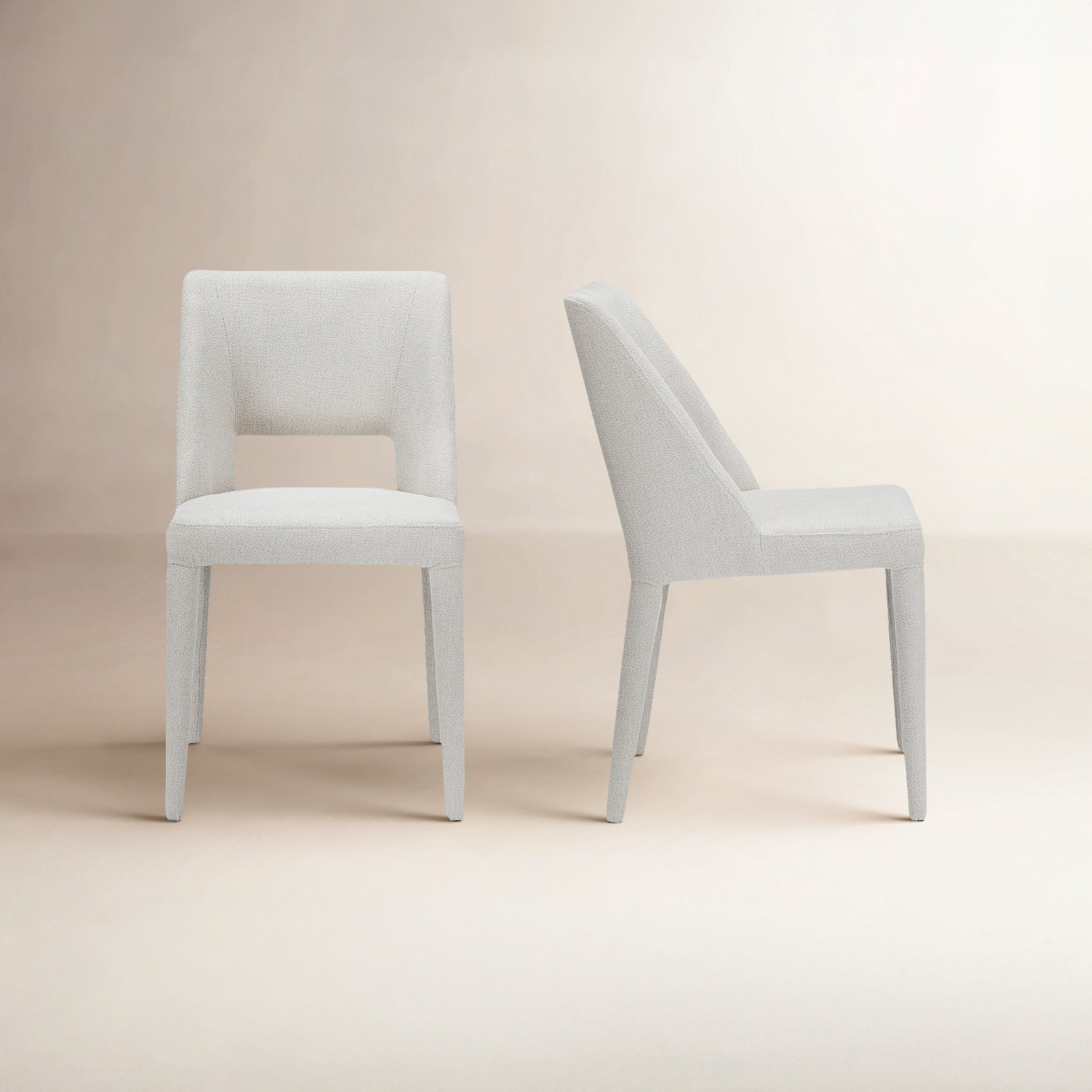 Macon Dining Chair Light Brown-Set of Two, Beige