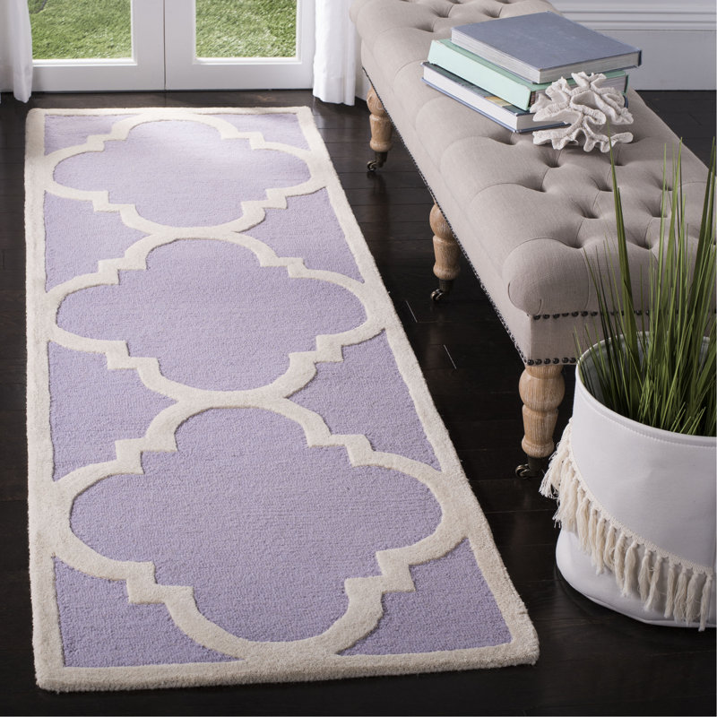 Sanyla Hand Tufted Wool Geometric Rug, Runner 2'6" x 6'