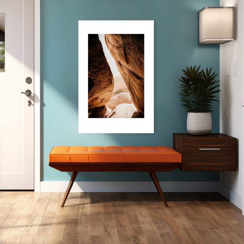 Reproduction d'art mural paysage désertique abstrait désert, H 48 po x l 32 po