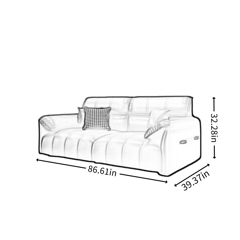 Colona, 32.28" H x 86.61" W x 39.37" D, 3