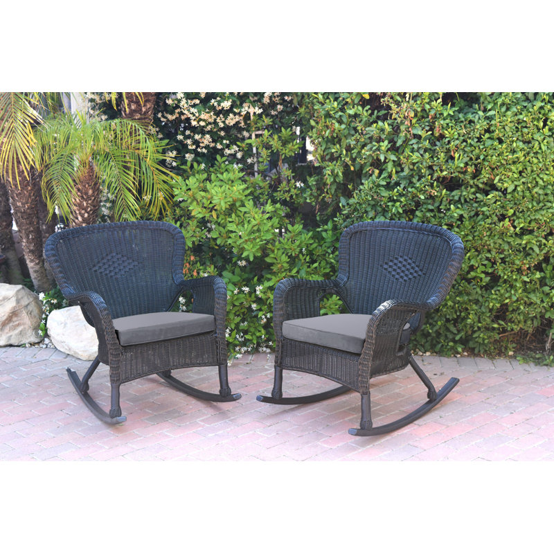 Chaise berçante Batchelder, Noir, Acier