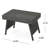 Grey Snack Table Pe , 15.75" H X 24" W 16" D, Iron Frame, No Assembly For Chic Look In Grey, & Iron, 24"X16"X15.75", User- Experience