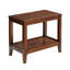 Table d'appoint à 2 niveaux en bois massif de 23,6 po