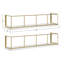 Ensemble de 2 tablettes murales en bois et métal Cazeau