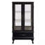 Armoire vitrée avec portes vitrées et tablettes réglables