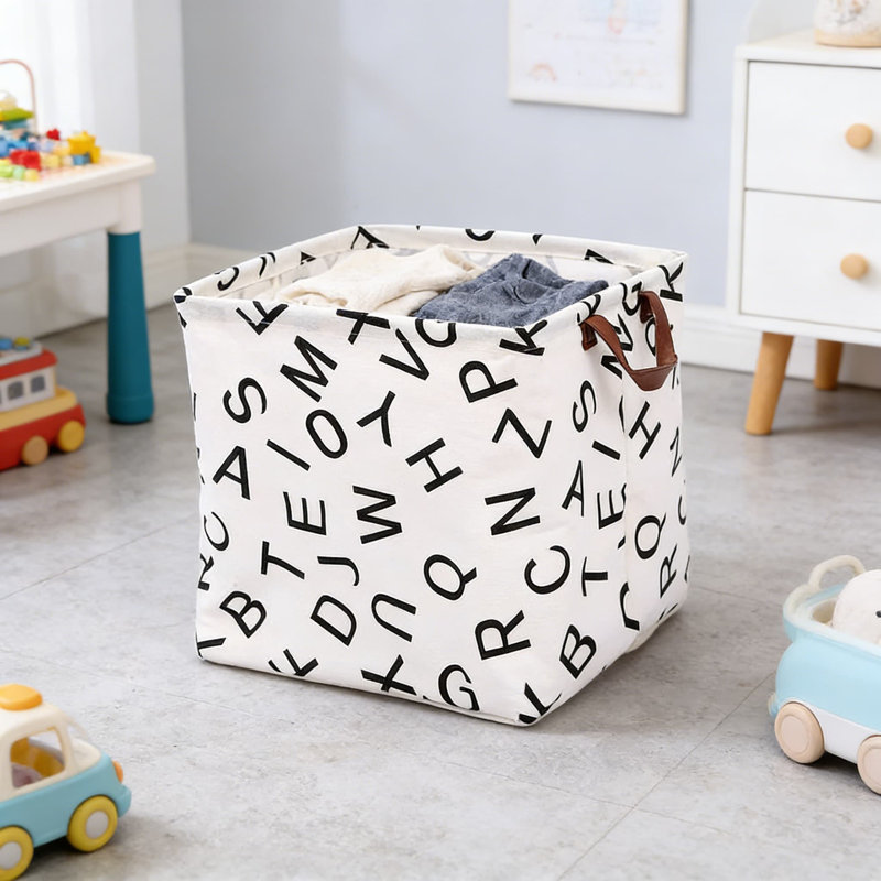 4Pcs,Large Capacity Fabric Storage Basket For Laundry, Toys, And Home Organization - Foldable, Water-Resistant, And Durable Square Design