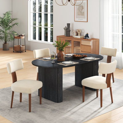 Ensemble de table de salle à manger extensible Modern Farmhouse