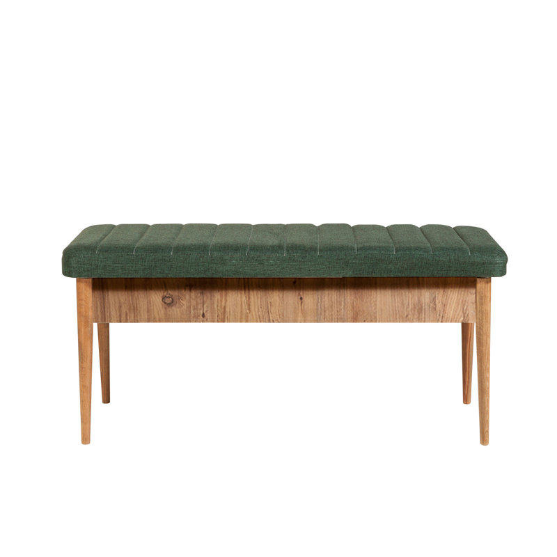 Nalley Upholstered Bench, Brown/Green