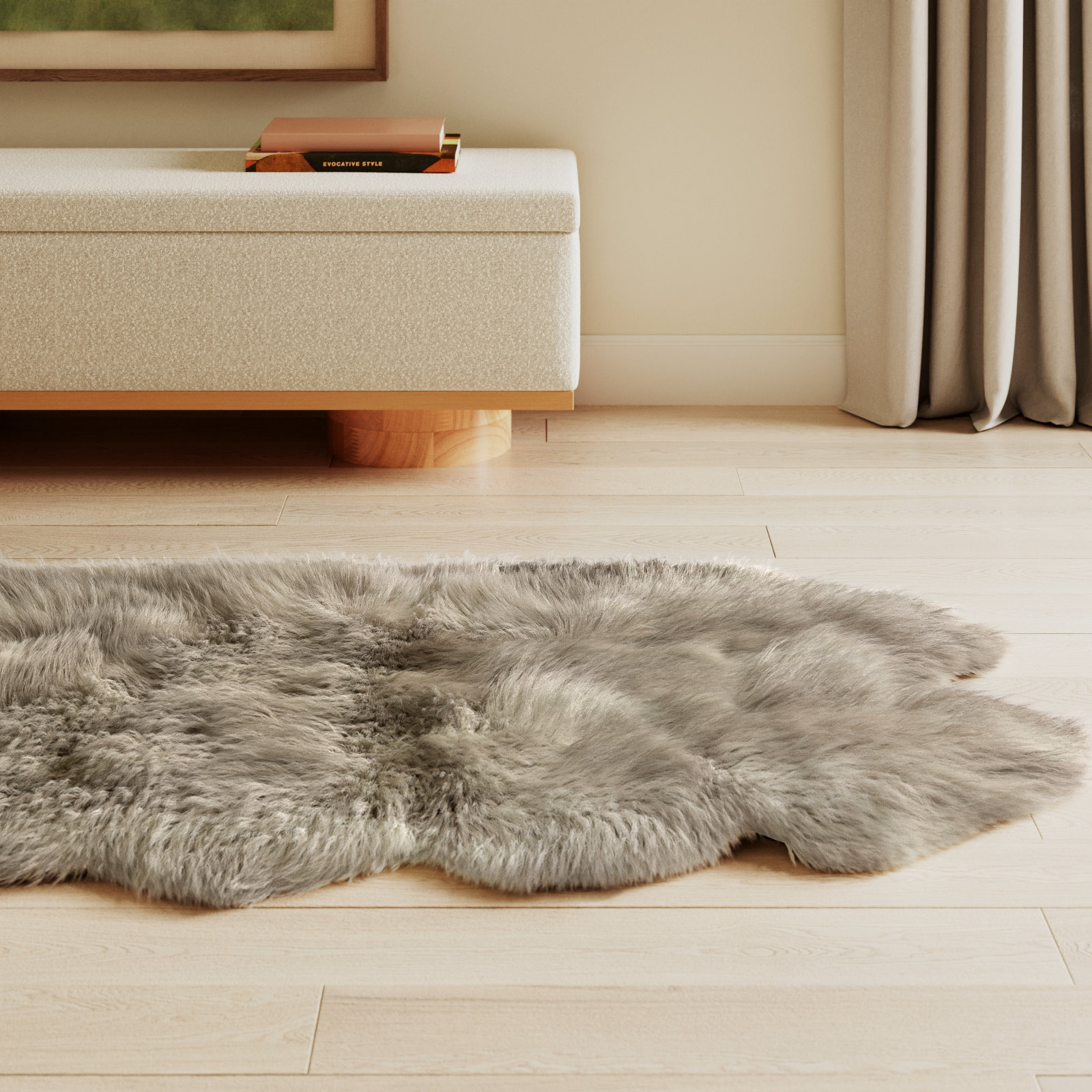 Kashmir Sheepskin Rug, Novelty 3'6" x 5'6"