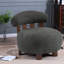 Fauteuils d'appoint en velours bouclé, ensemble de sièges compacts et modernes en bois massif pour la maison