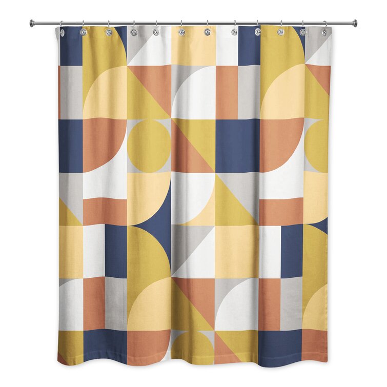 Wade Logan® Brackmann Abstract Shower Curtain & Reviews