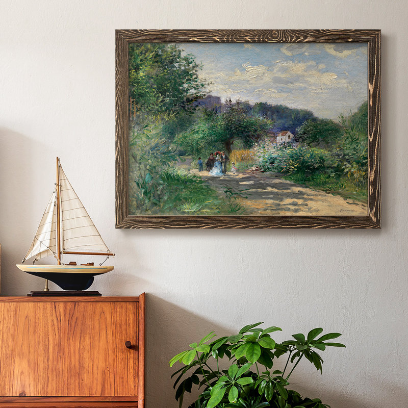 A Road in Louveciennes - Reproduction de photo sur toile, Noyer, H 22 po x l 32 po x P 1,5 po