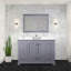 Meuble-lavabo simple 48 po X P 22 po D, avec plateau en quartz blanc-350800447
