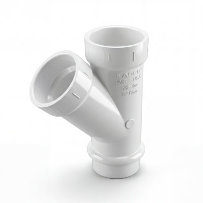 4 in. PVC DWV Wye Street S x H x H, White PVC Drain, Waste & Vent Fitting, (10 Pack)