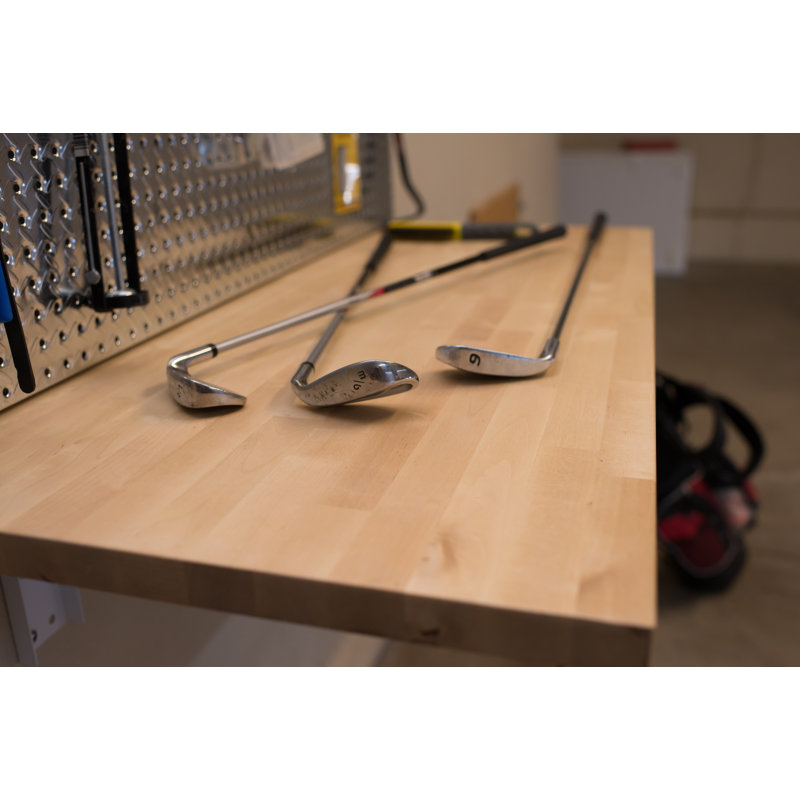 Ced 48'' W Solid Wood Top Height-Adjustable Workbench
