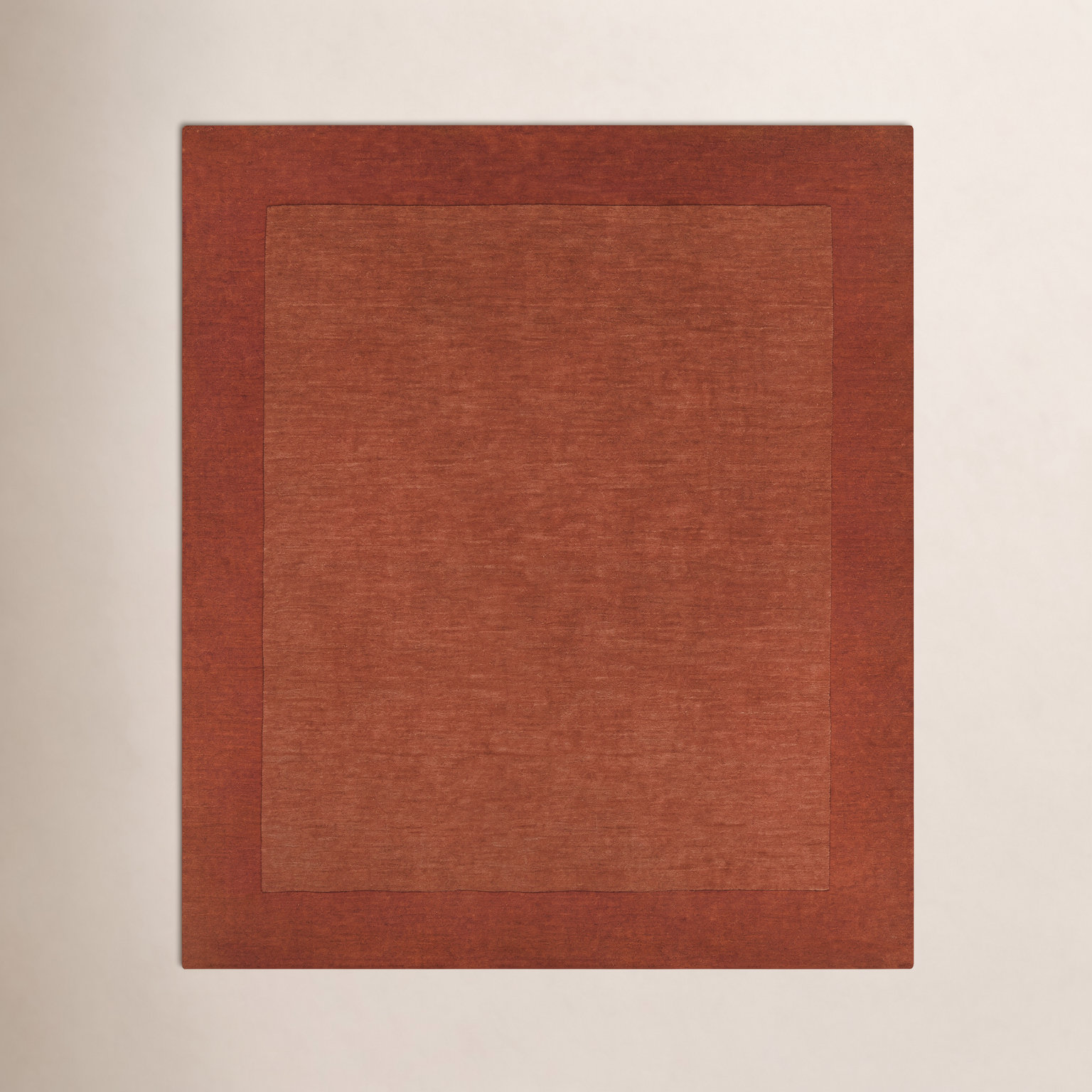 Dolma Red Hand-Woven Wool Rug, Square 9'9"