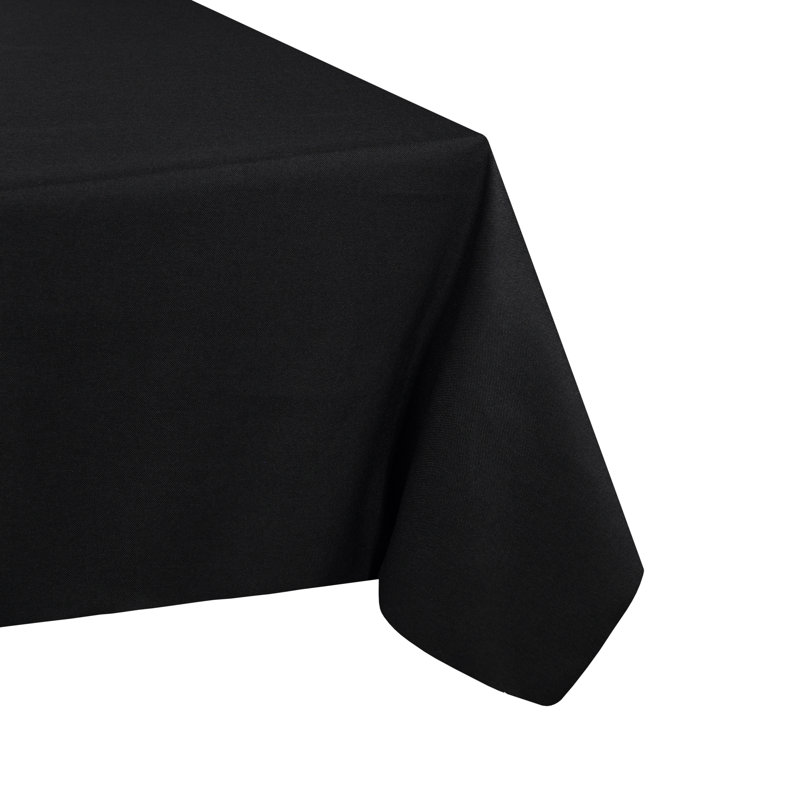 Nappe ronde en polyester Vallejos, Noir, 60 po, rond