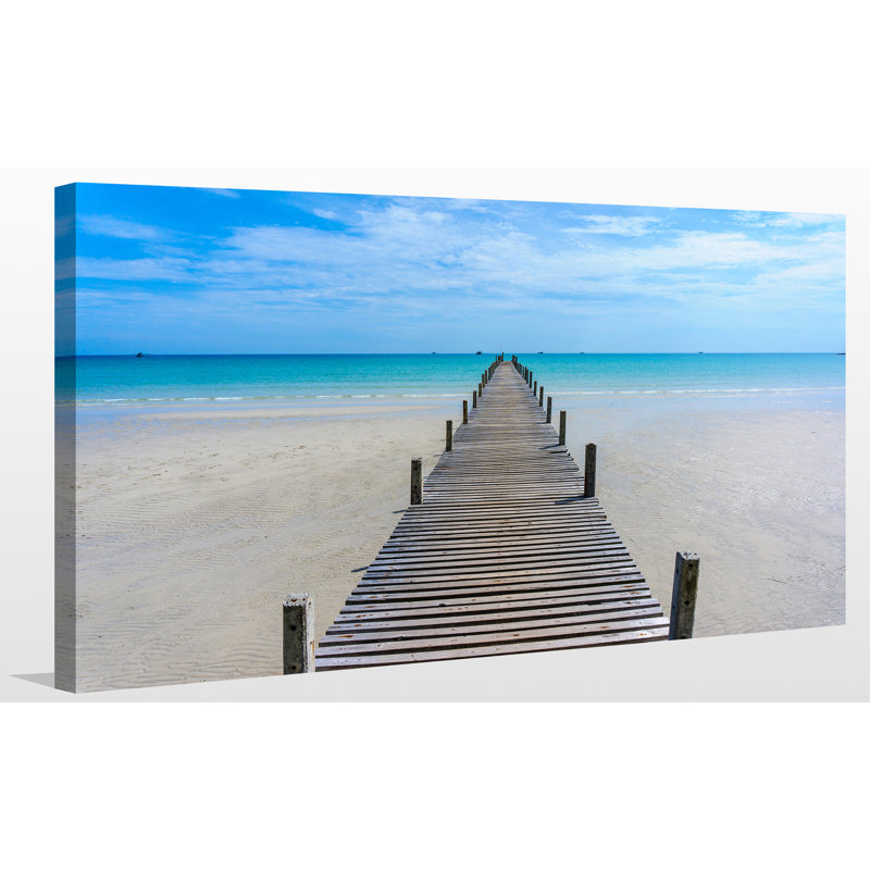 « dock eaux », reproduction de photo sur toile tendue, H 24 po x l 40 po x P 1 po