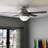 46" Anslee 5 - Blade LED Flush Mount Ceiling Fan with Pull Chain and Light Kit Included-17799250