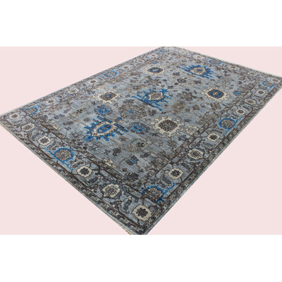 Hand-Knotted Wool GREY / GREY Area Rug