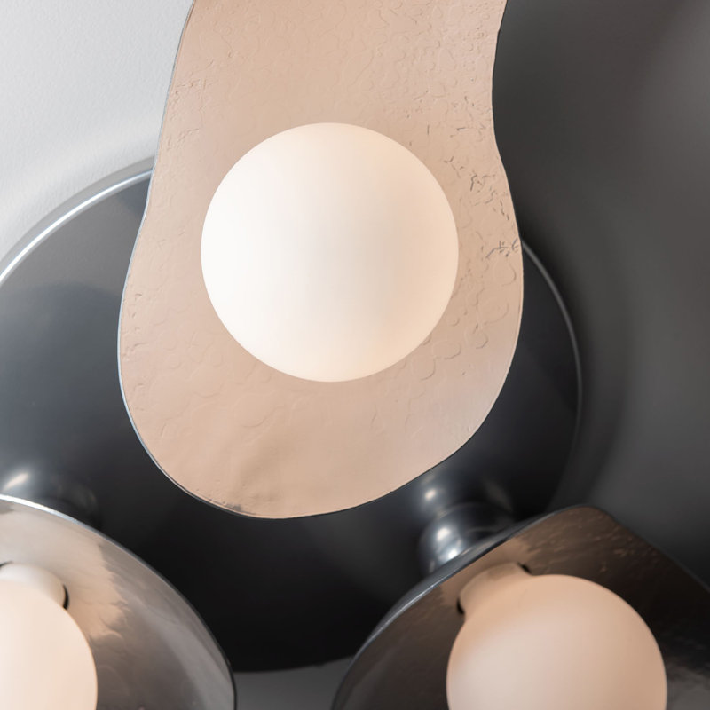 Yoki 3-Light Semi-Flush - Natural Iron, Sterling