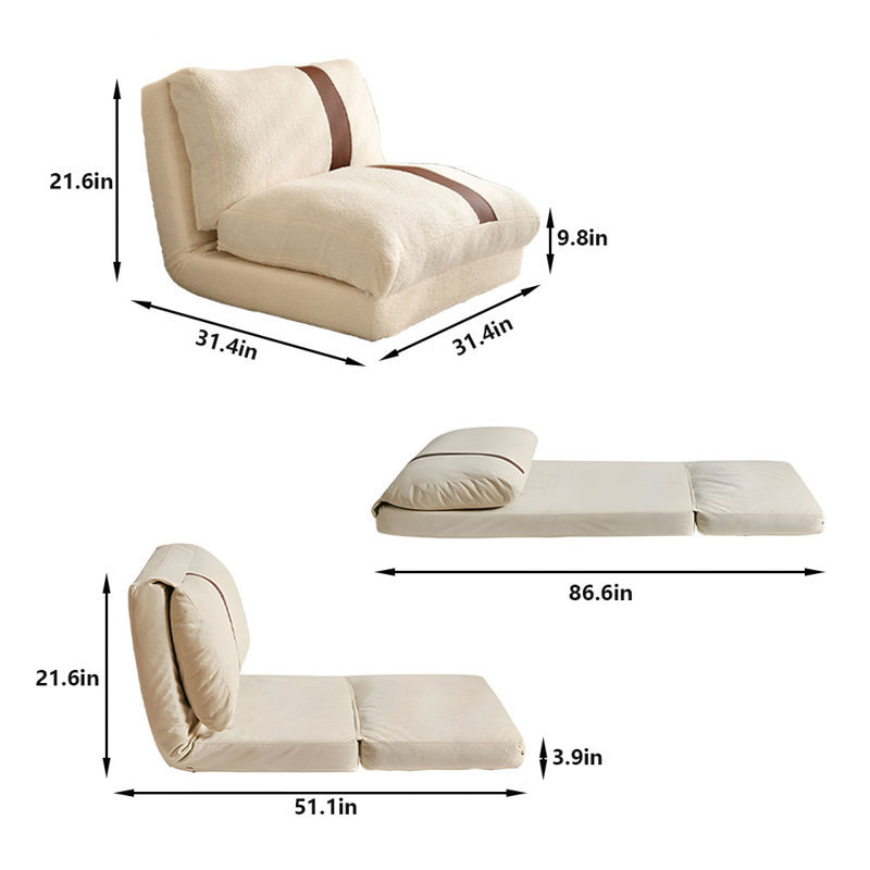Fauteuil à billes et méridienne standard, Fausse fourrure