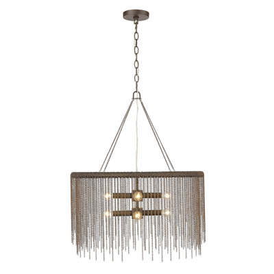 Luminaire suspendu tambour 8 lumières Gennett