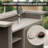 Outdoor Aluminum Grill Cart PE Wicker Bar Cart and Cabinet with Storage