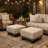 Patio Ottomans For Conversation Sofa Set (Set of 2)