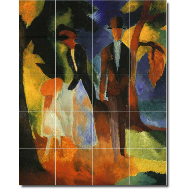 Carreau de peinture murale 32 po x 40 po 8 po x 8 po, Abstrait 05603