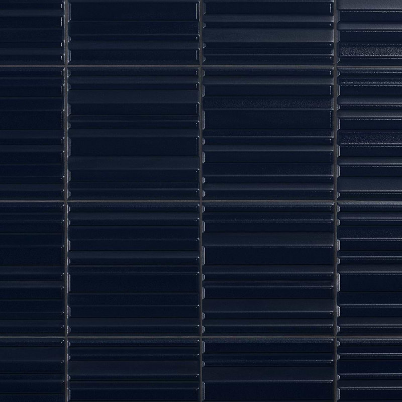 Sydney 8X16 3D Glossy And Matte Mixed Finish Ceramic Tile, Blue